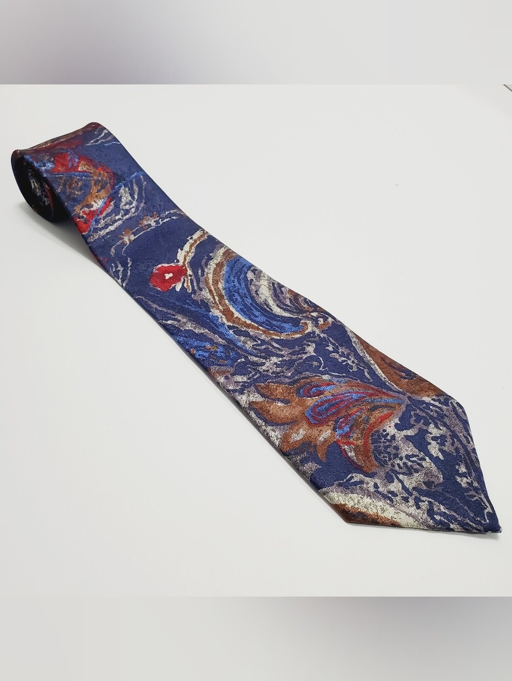 Envoy Men's Neck Tie Multicolor Abstract Pattern 56x3.75"